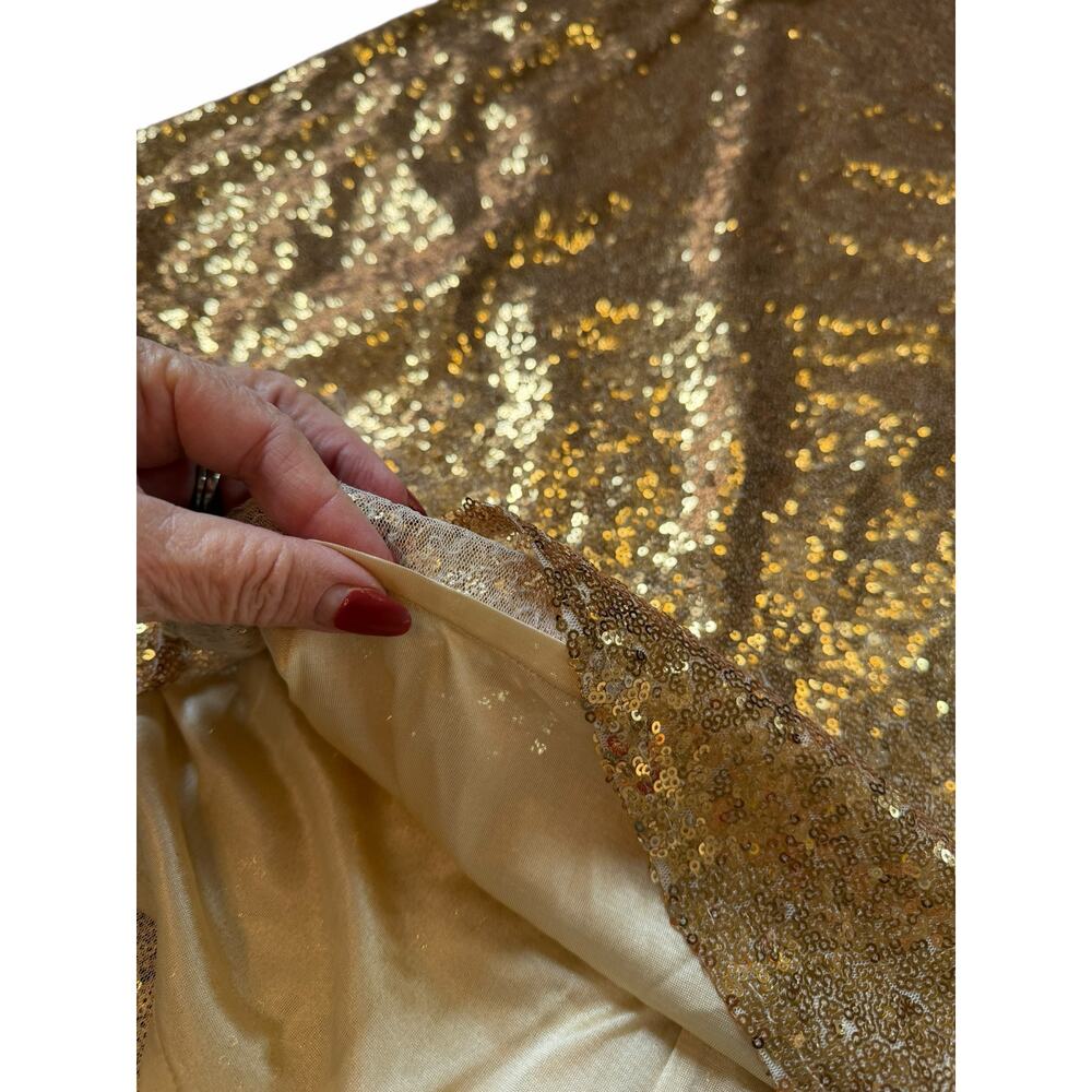 NWT Gold Sequined Renz Amelia Gown - Plus Size - Picture 11 of 16